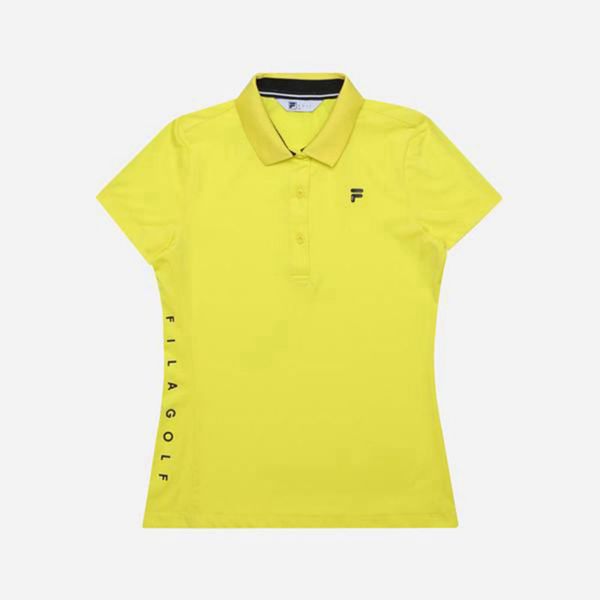 Fila Golf Basic Women's Polo Shirts - Yellow,NZ 357-85769